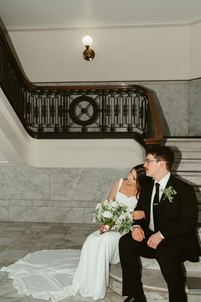 A fun intimate wedding day in Duluth, Minnesota with elegant wedding decor