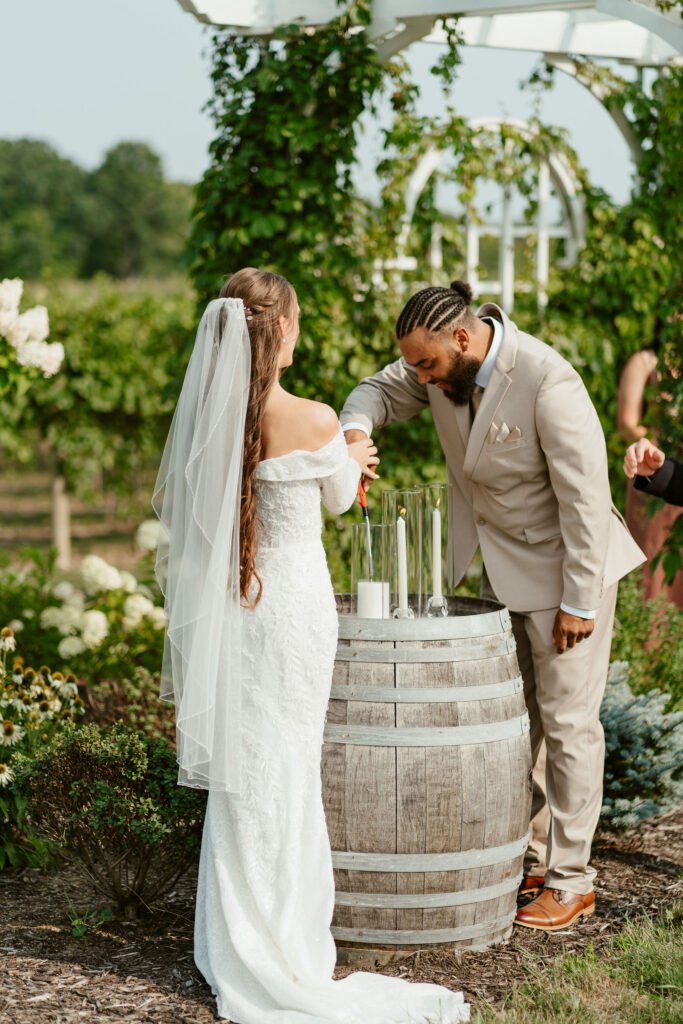 vineyard wedding ceremony in the summer