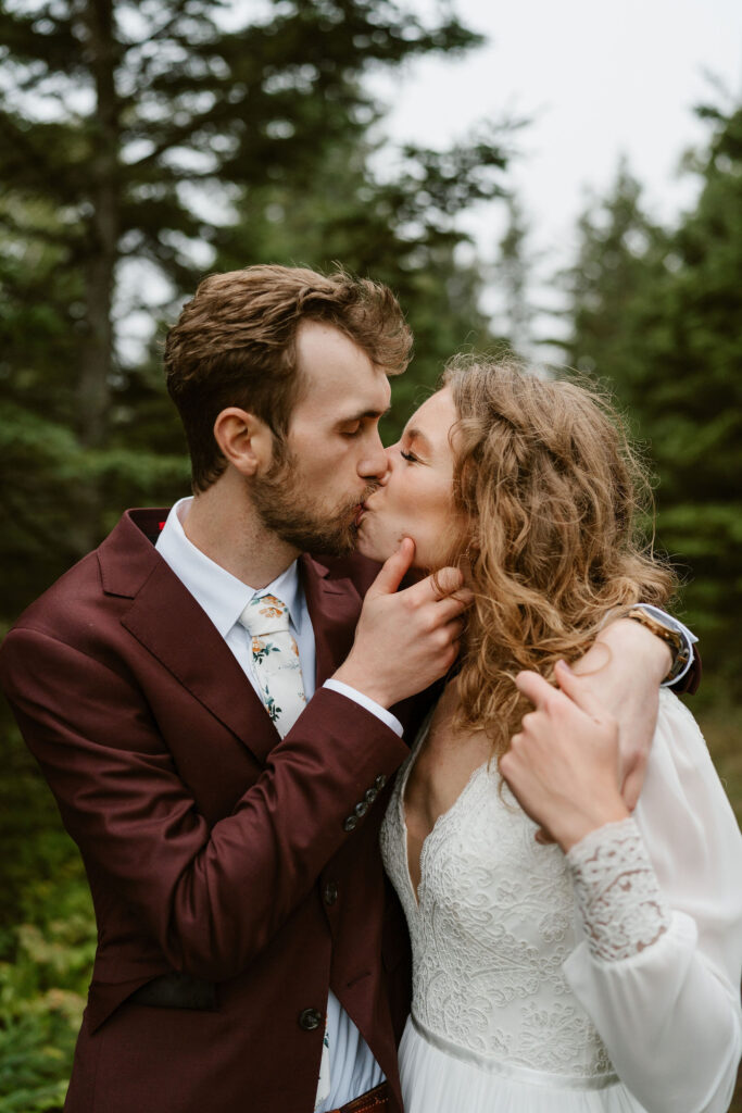 Minnesota-based photographer captures the essence of Annie and Josiah's untraditional love story, showcasing the beauty of their Michigan elopement at Gooseberry Falls State Park.