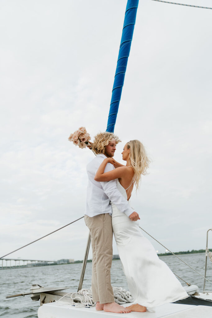 intimate boat elopement in Charleston, South Carolina