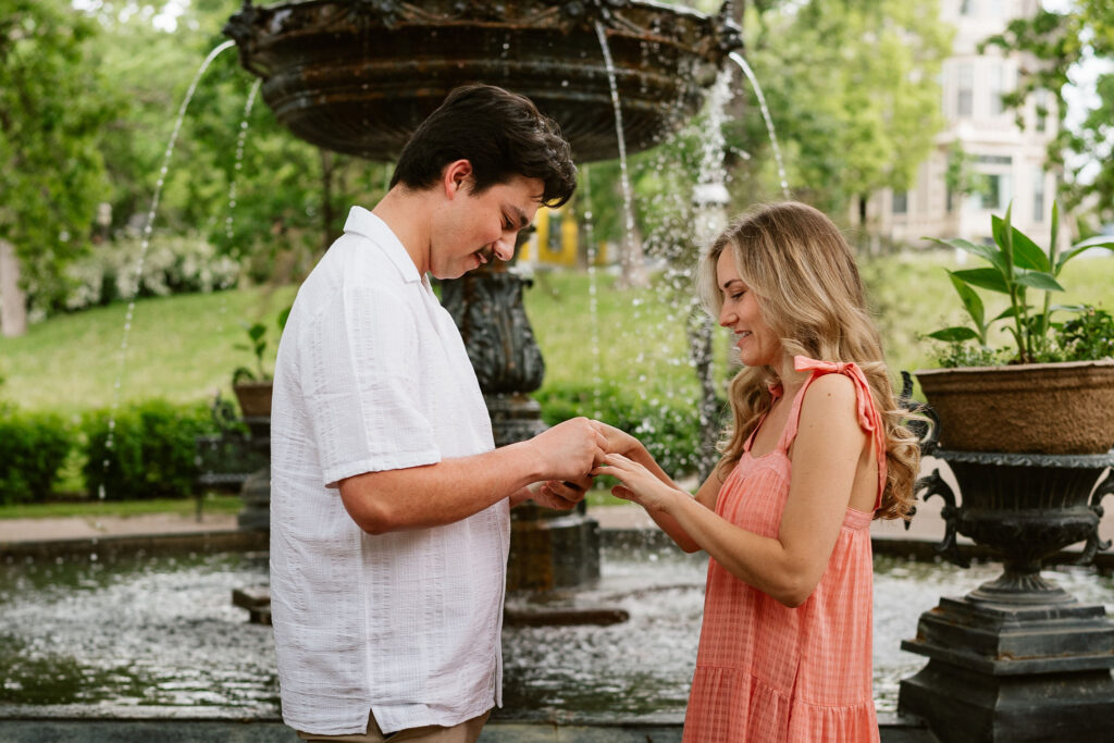 Surprise wedding proposal in Irvine Park