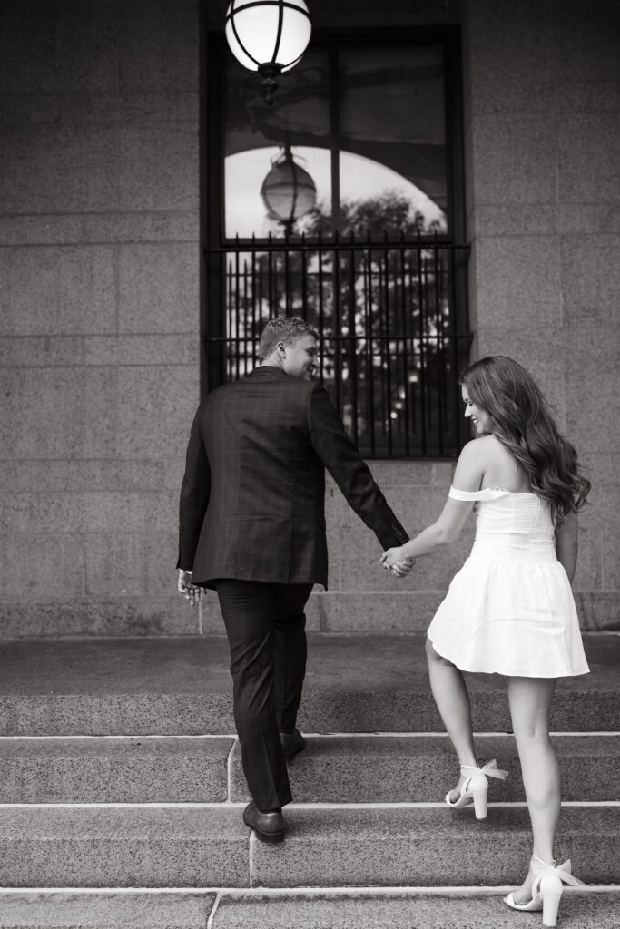 Classy engagement photos in downtown St. Paul