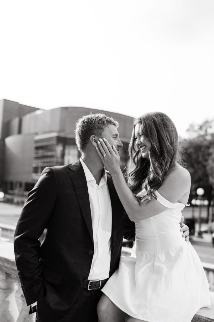 Classy engagement photos in downtown St. Paul