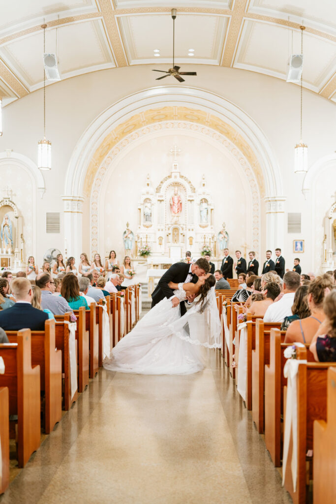 A Wisconsin church wedding ceremony 