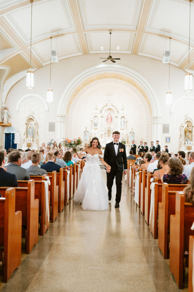 A Wisconsin church wedding ceremony 