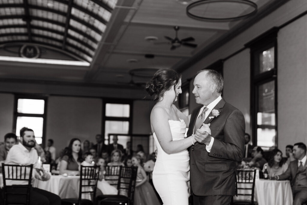 A classy downtown wedding reception at the 1893 at the historic grain belt 