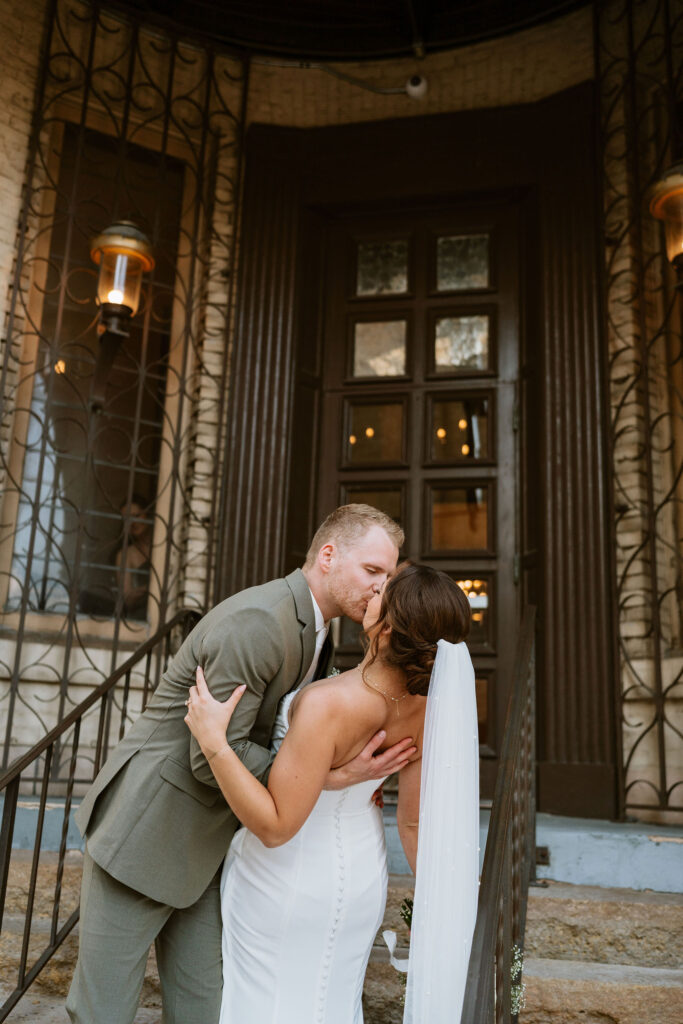 Classy downtown wedding bride and groom portraits in Minneapolis