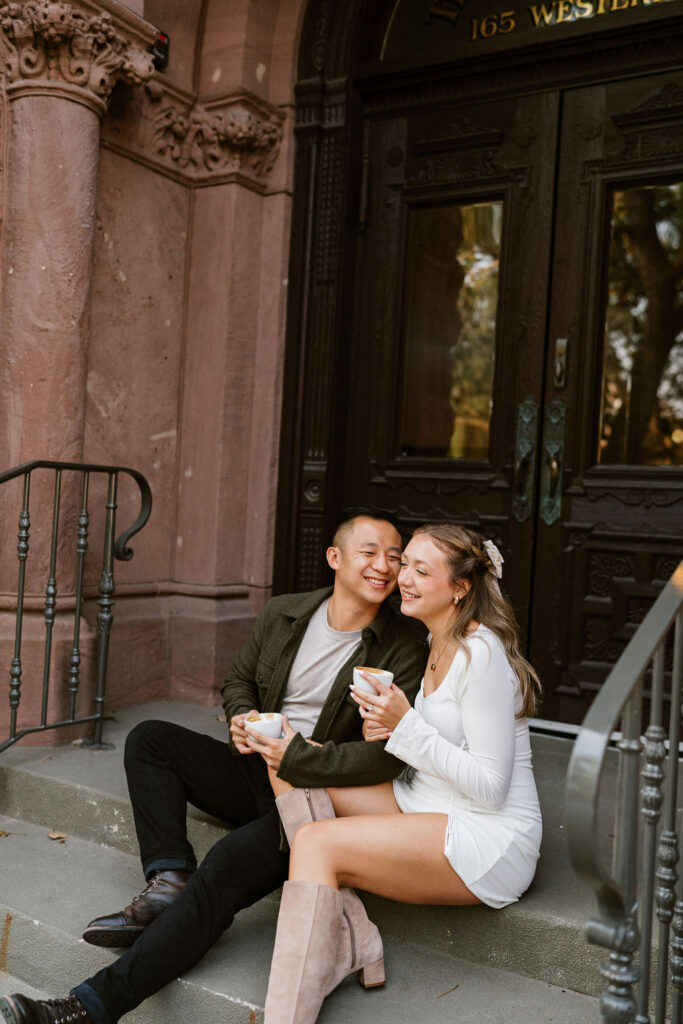 documentary-style engagement photos St. Paul, Minnesota at Nina's Coffee