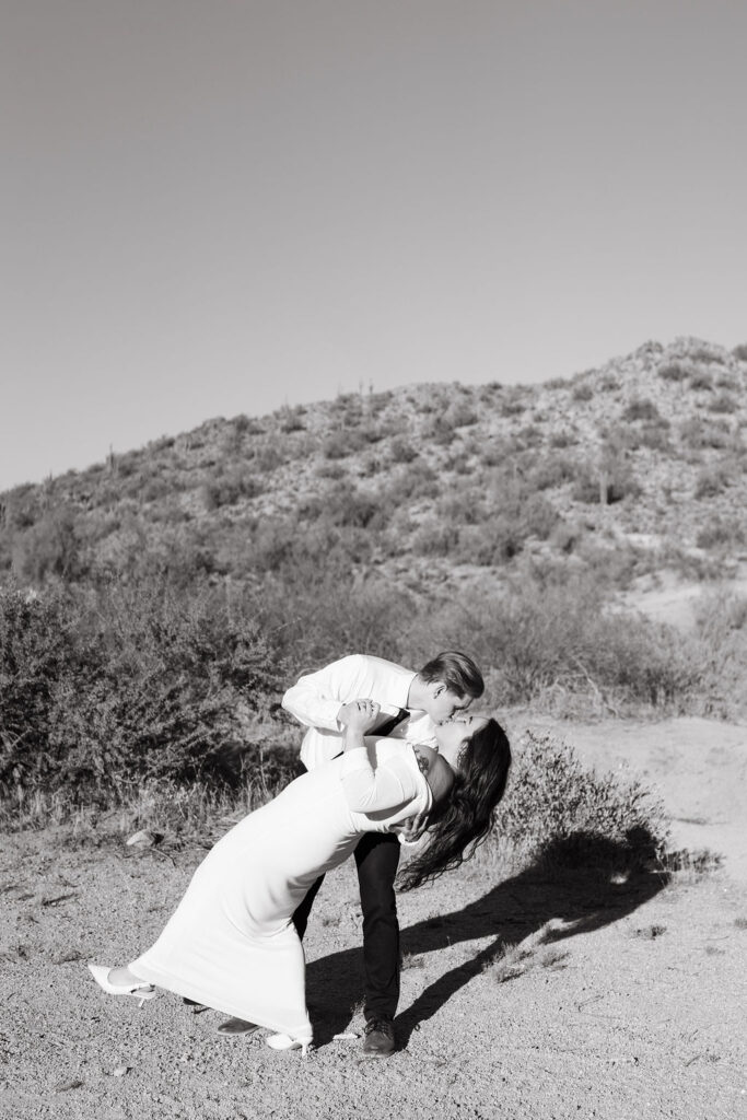 Phoenix engagement photos in the desert