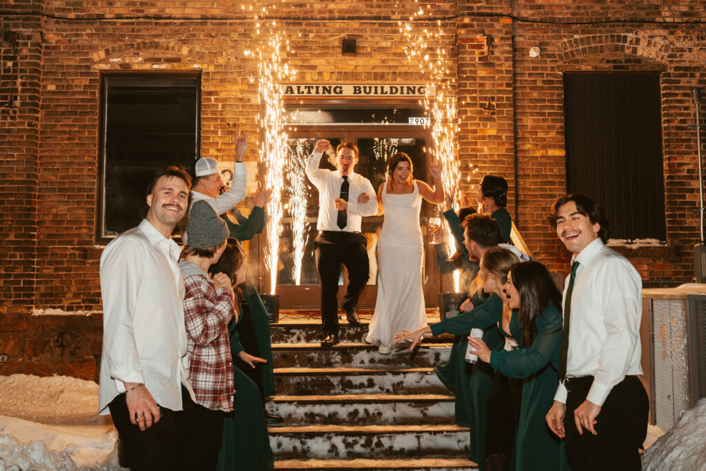 wedding at Minnesota wedding venue Clyde Iron Works