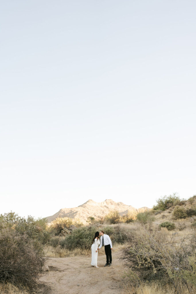 Phoenix engagement photos in the desert