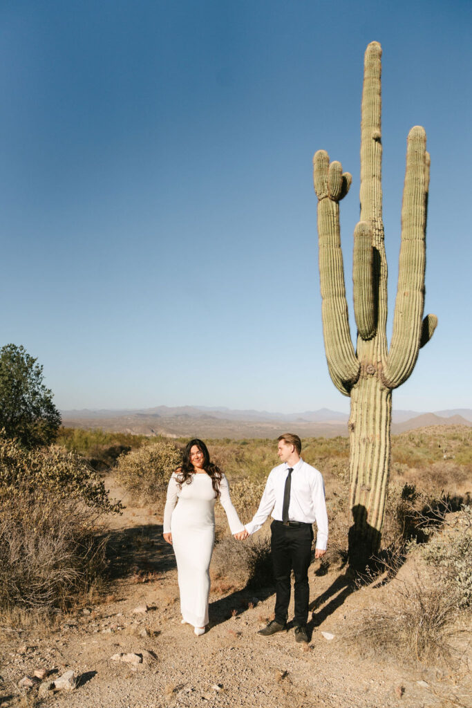 Arizona engagement photos at Maricopa Trail in Phoenix