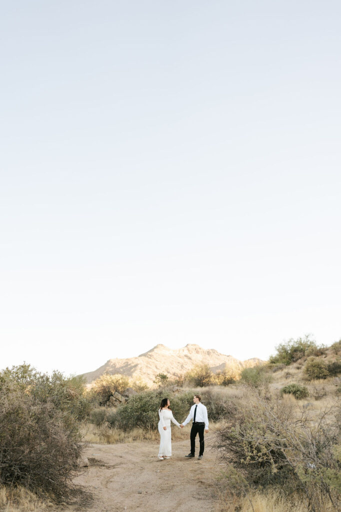 Phoenix engagement photos in the desert