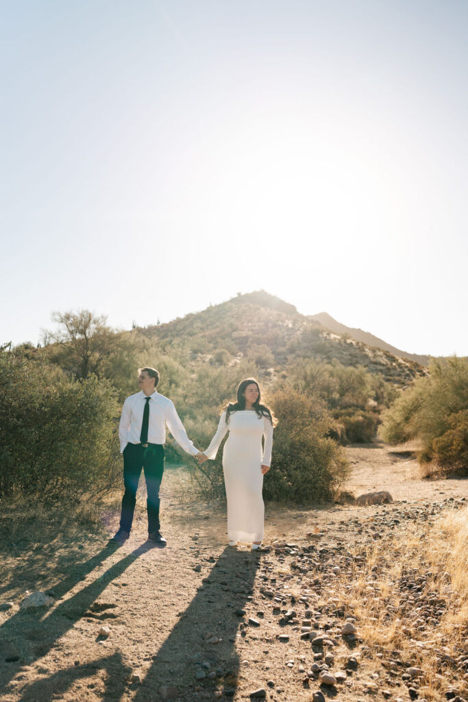 Arizona engagement photos at Maricopa Trail in Phoenix