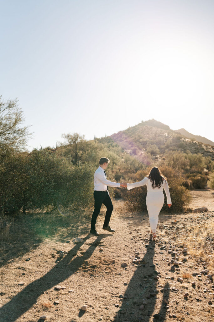 Arizona engagement photos at Maricopa Trail in Phoenix