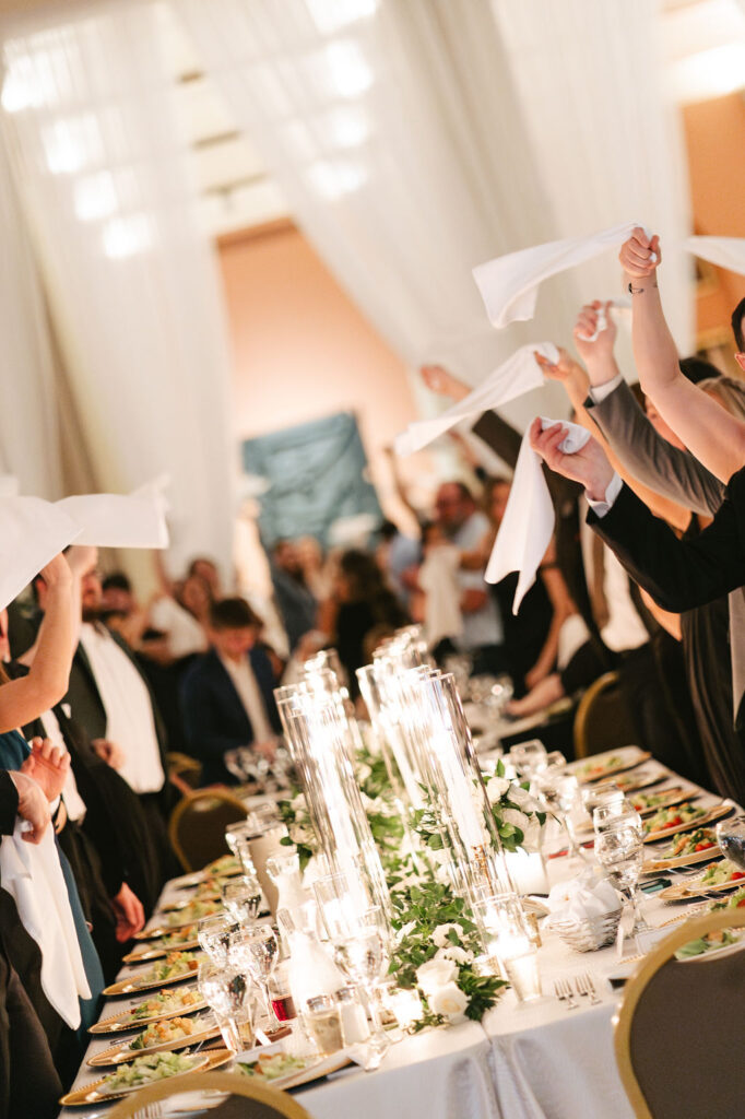 Black-tie wedding reception at the Landmark Center in St. Paul