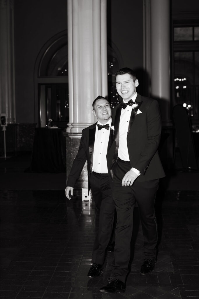 Black-tie wedding reception at the Landmark Center in St. Paul