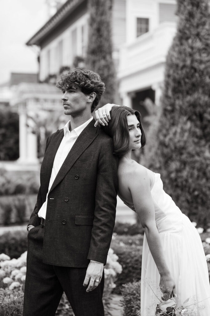 Couple takes portraits at 300 Clifton, a perfect space for your Minneapolis small wedding