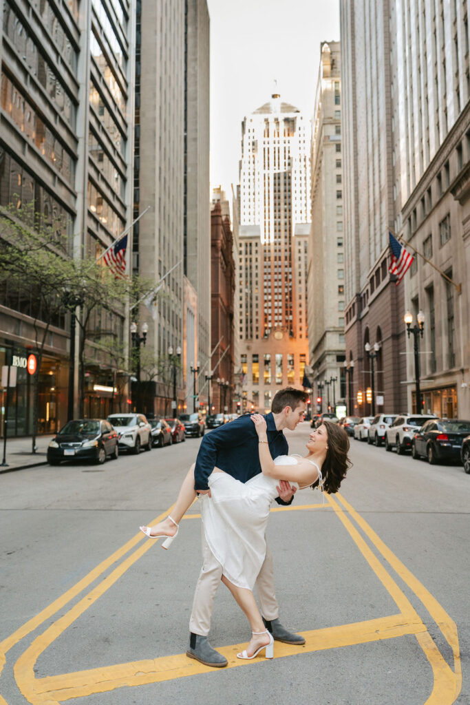 Downtown Chicago engagement photos