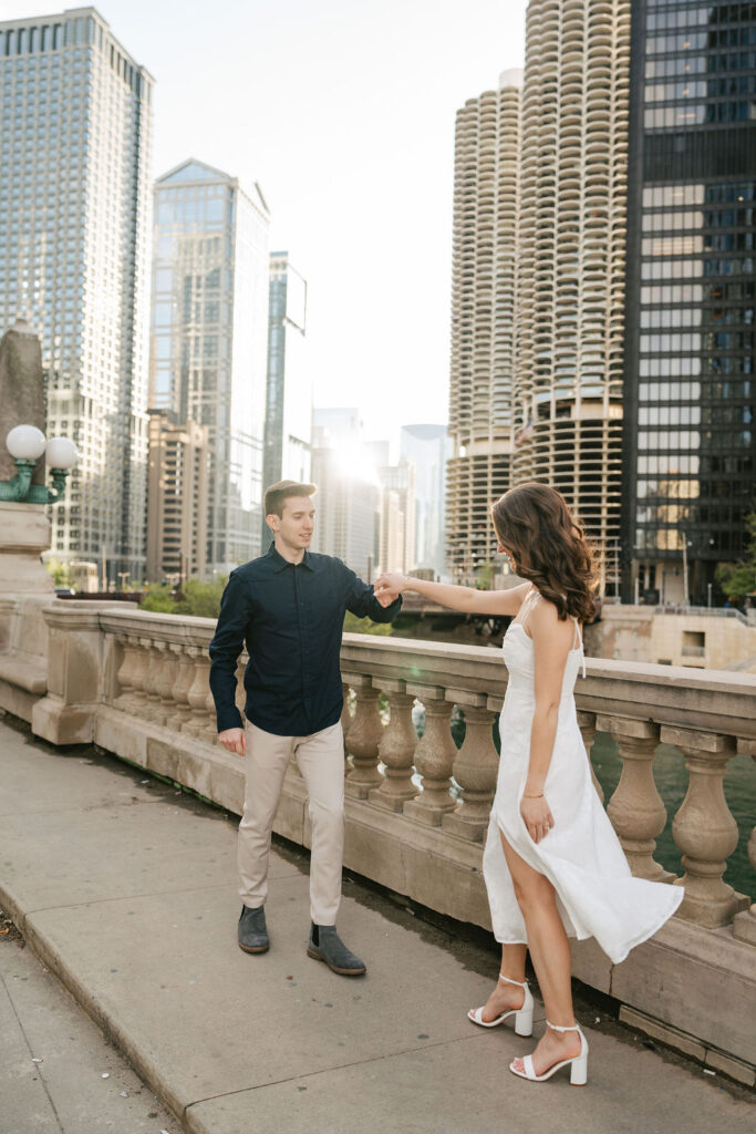 Downtown Chicago engagement photos