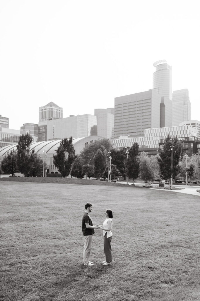 Minneapolis engagement photos at Gold Medal Park