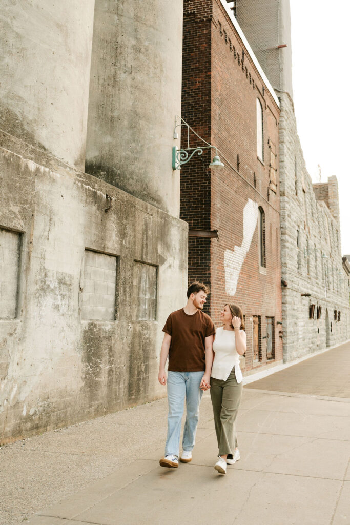 Downtown engagement photos in Minneapolis Minnesota