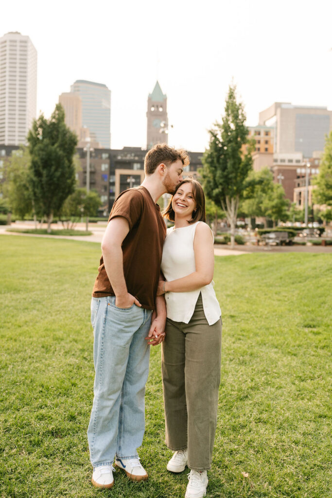 Minneapolis engagement photos at Gold Medal Park