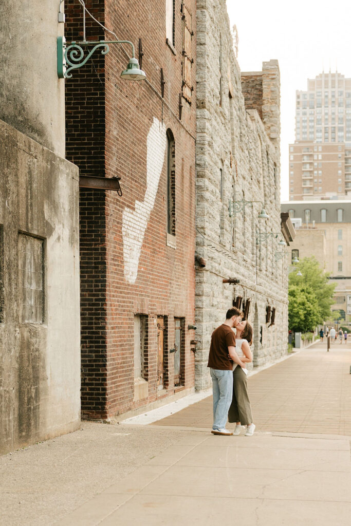 Downtown engagement photos in Minneapolis Minnesota