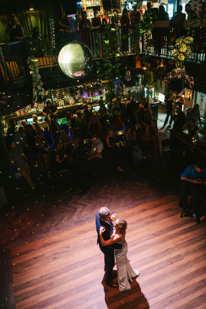 An intimate Green Room wedding reception in Minneapolis