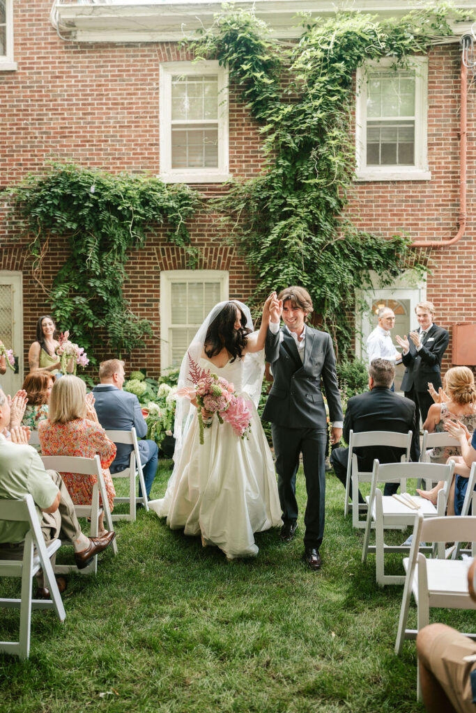 Wedding ceremony at The Grand Mansion on Pillsbury