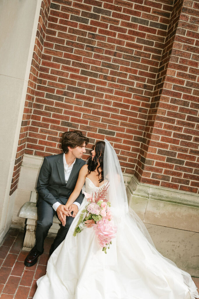 Bride and groom photos at The Grand Mansion on Pillsbury in Minneapolis, Minnesota