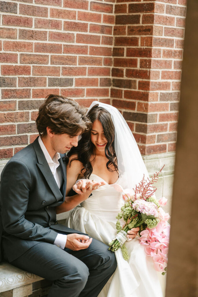 Bride and groom photos at The Grand Mansion on Pillsbury in Minneapolis, Minnesota