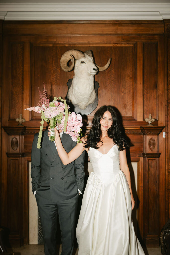 Bride and groom photos at The Grand Mansion on Pillsbury in Minneapolis, Minnesota