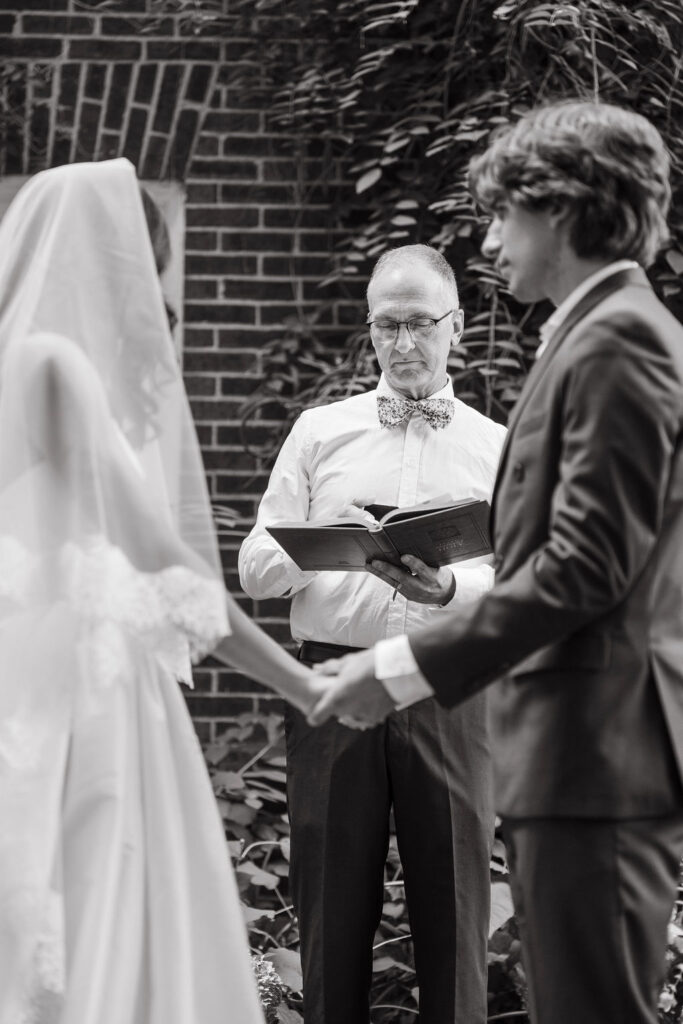 Wedding ceremony at The Grand Mansion on Pillsbury