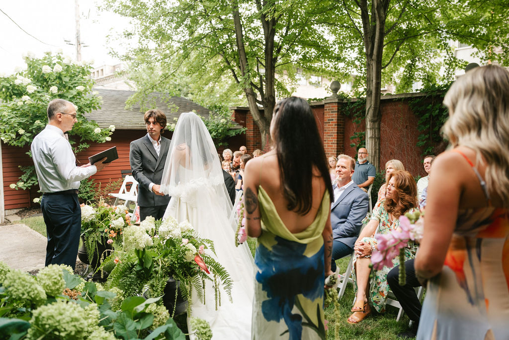 Wedding ceremony at The Grand Mansion on Pillsbury