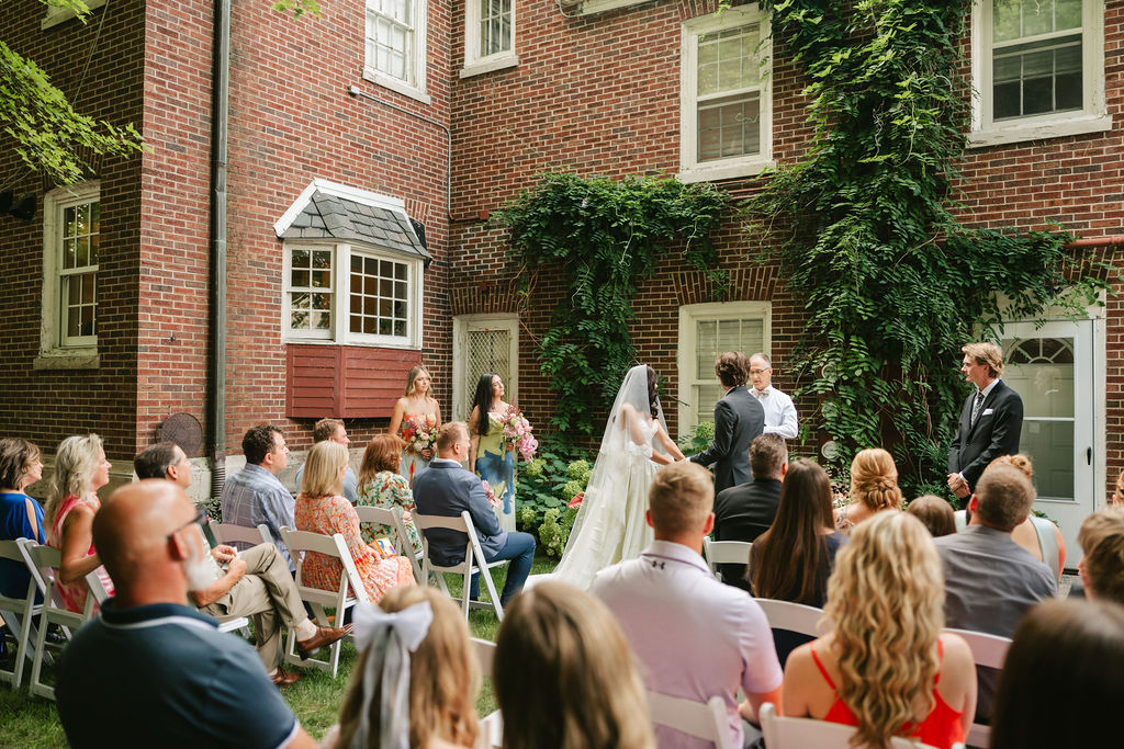 Wedding ceremony at The Grand Mansion on Pillsbury