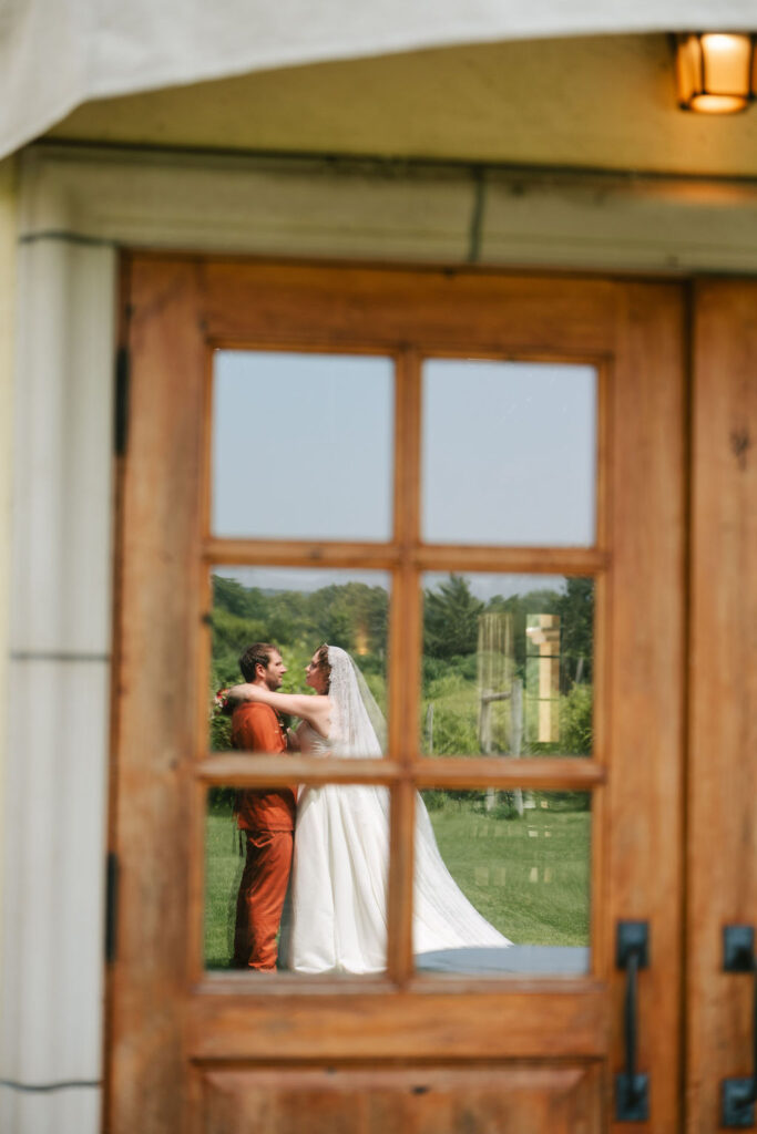 Vineyard bride and groom photos in the summer in Wisconsin