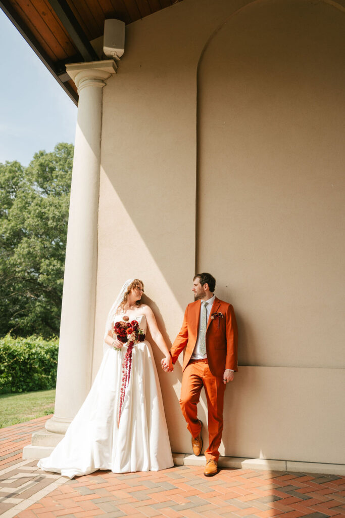 Winery bride and groom photos at Villa Bellezza