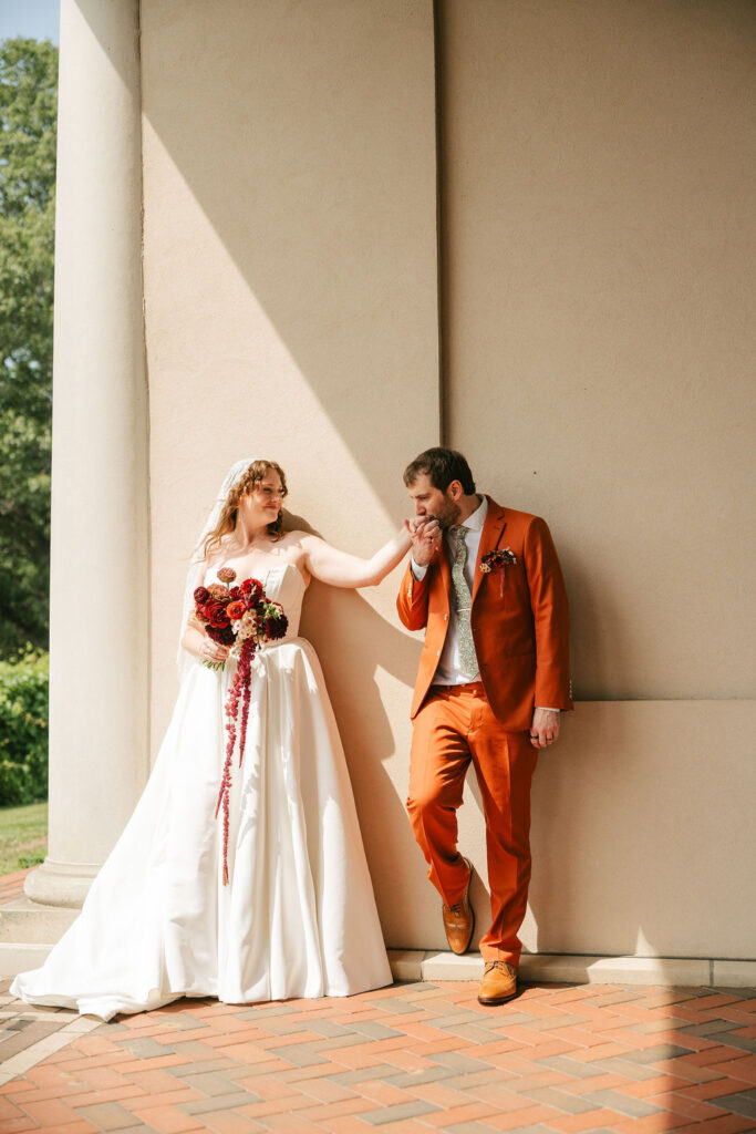 Winery bride and groom photos at Villa Bellezza