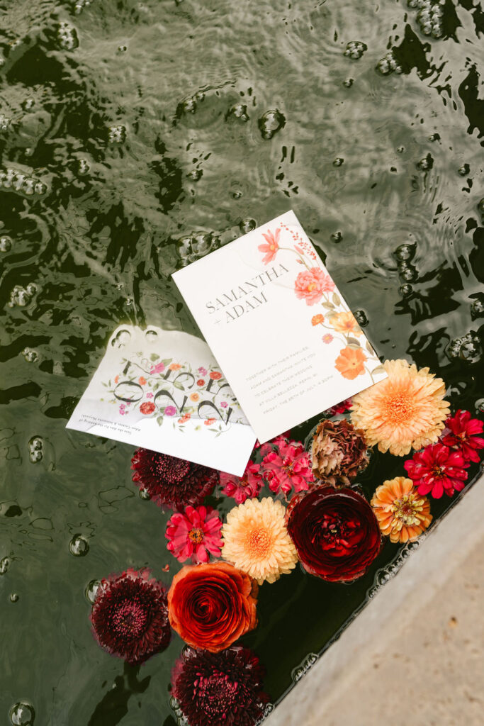 Colorful wedding details in Pepin, Wisconsin