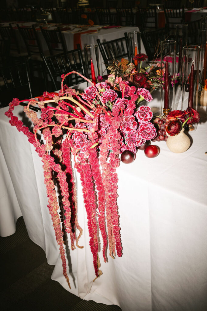Colorful wedding florals in Pepin, Wisconsin