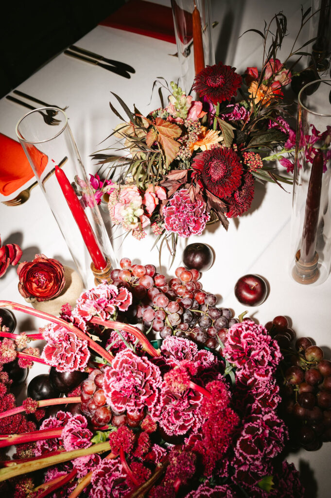 Colorful wedding florals in Pepin, Wisconsin