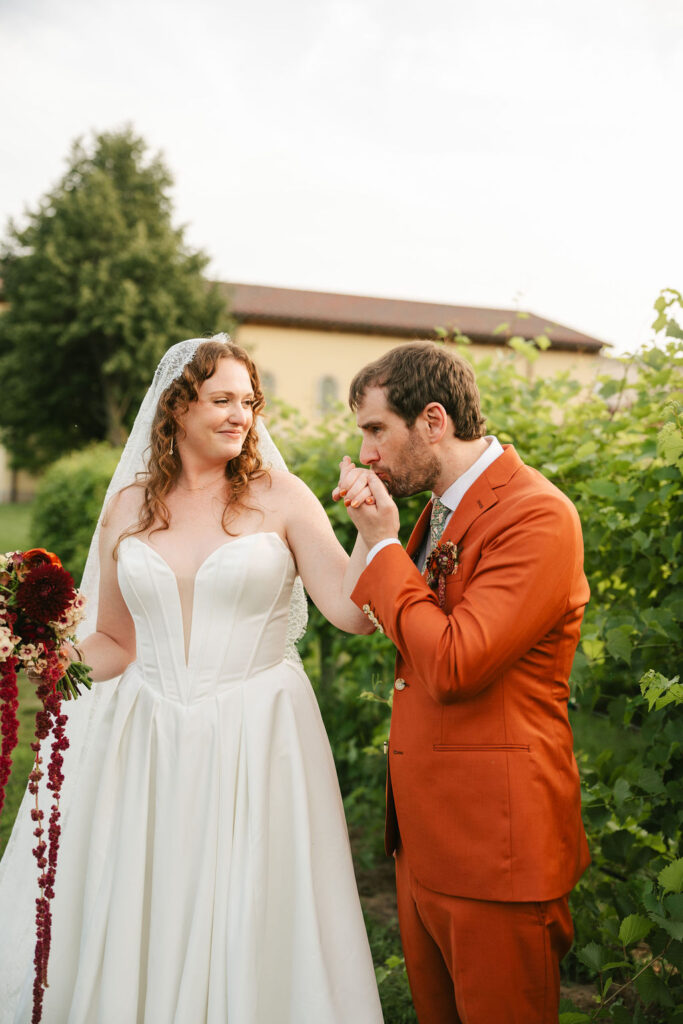 Vineyard bride and groom photos