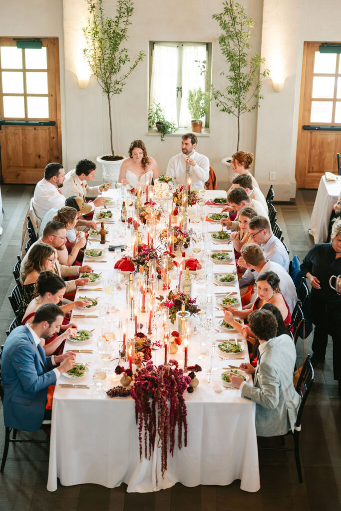 Villa Bellezza wedding reception full of colorful details