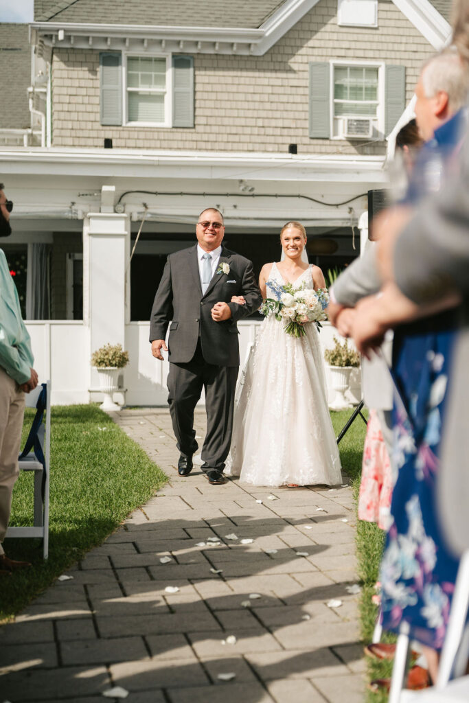 Garden style Portland, Maine wedding ceremony