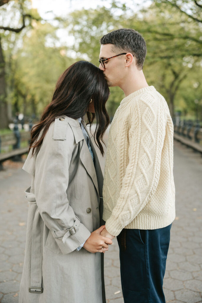 NYC engagement photos at sunrise