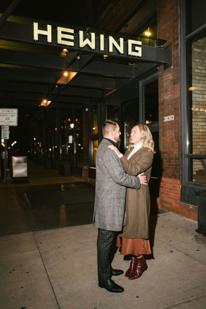 Downtown engagement photos in Minneapolis