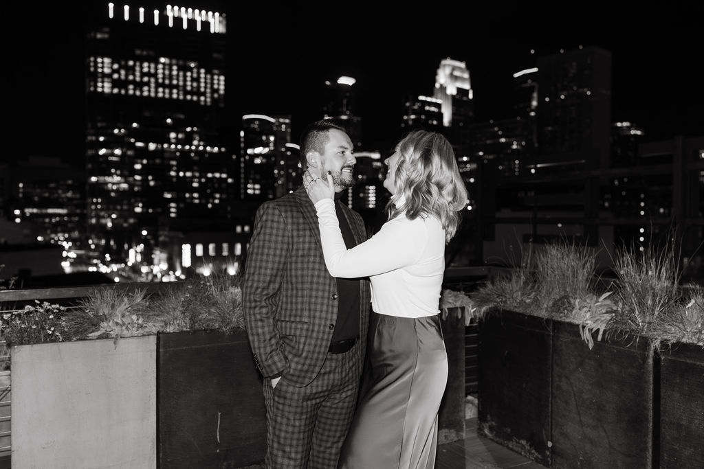 Evening proposal at Hewing Hotel in Minneapolis