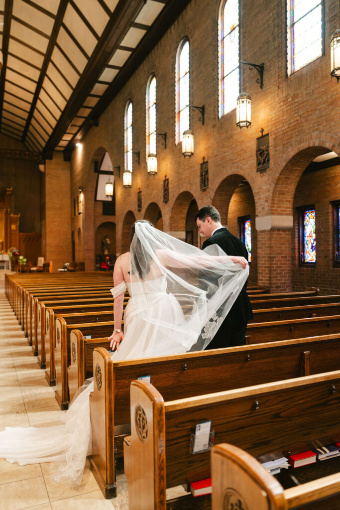 Catholic church wedding ceremony in Minnesota