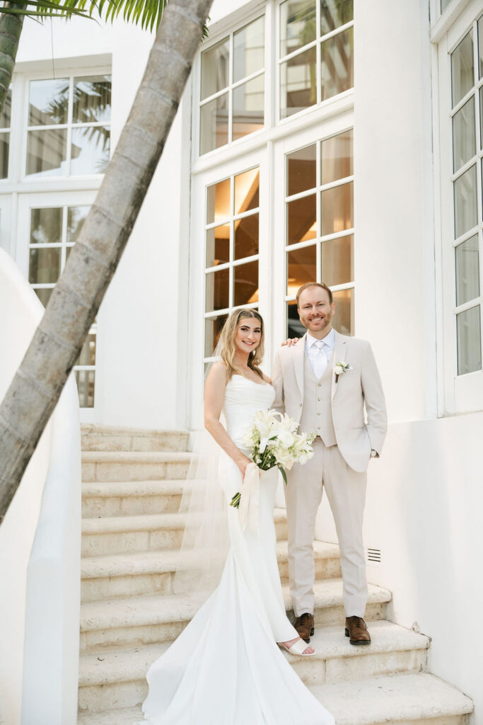 Bride and groom portraits at The Palms Hotel and Spa